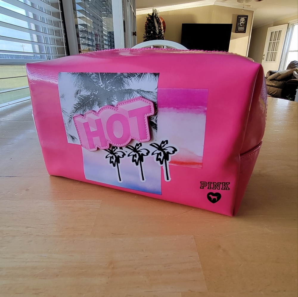 Vinyl PINK toiletry bag
